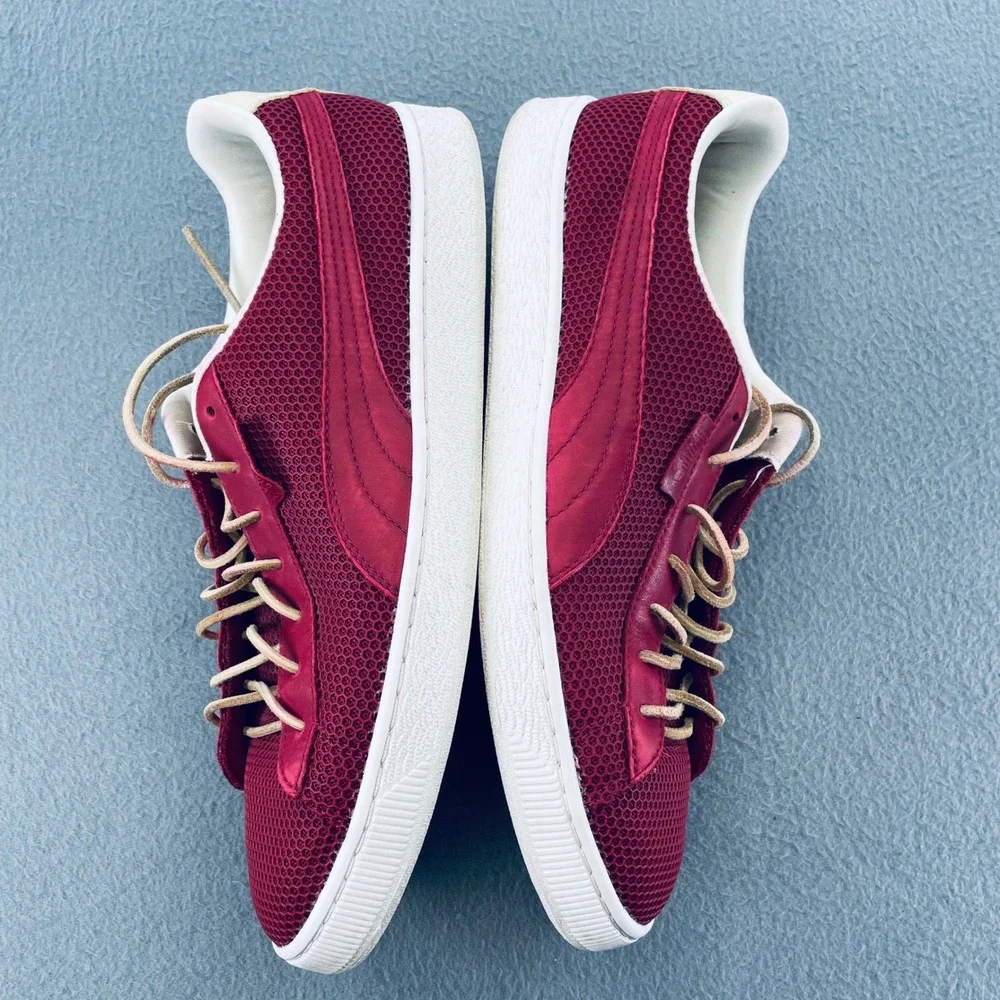 Puma x Aime Leon Dore Men Sneakers Burgundy Mesh Leather Size 13 ALD States